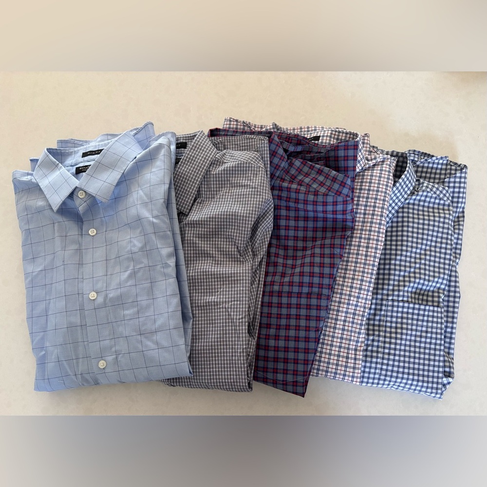 Banana Republic Men’s Button Down Shirts Size Large Slim Fit 5 shirts included
